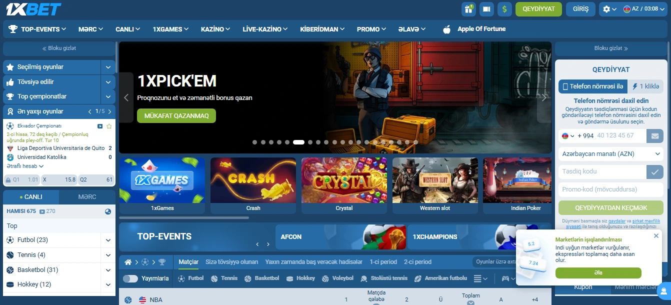 1xbet girişi az - rəsmi adres